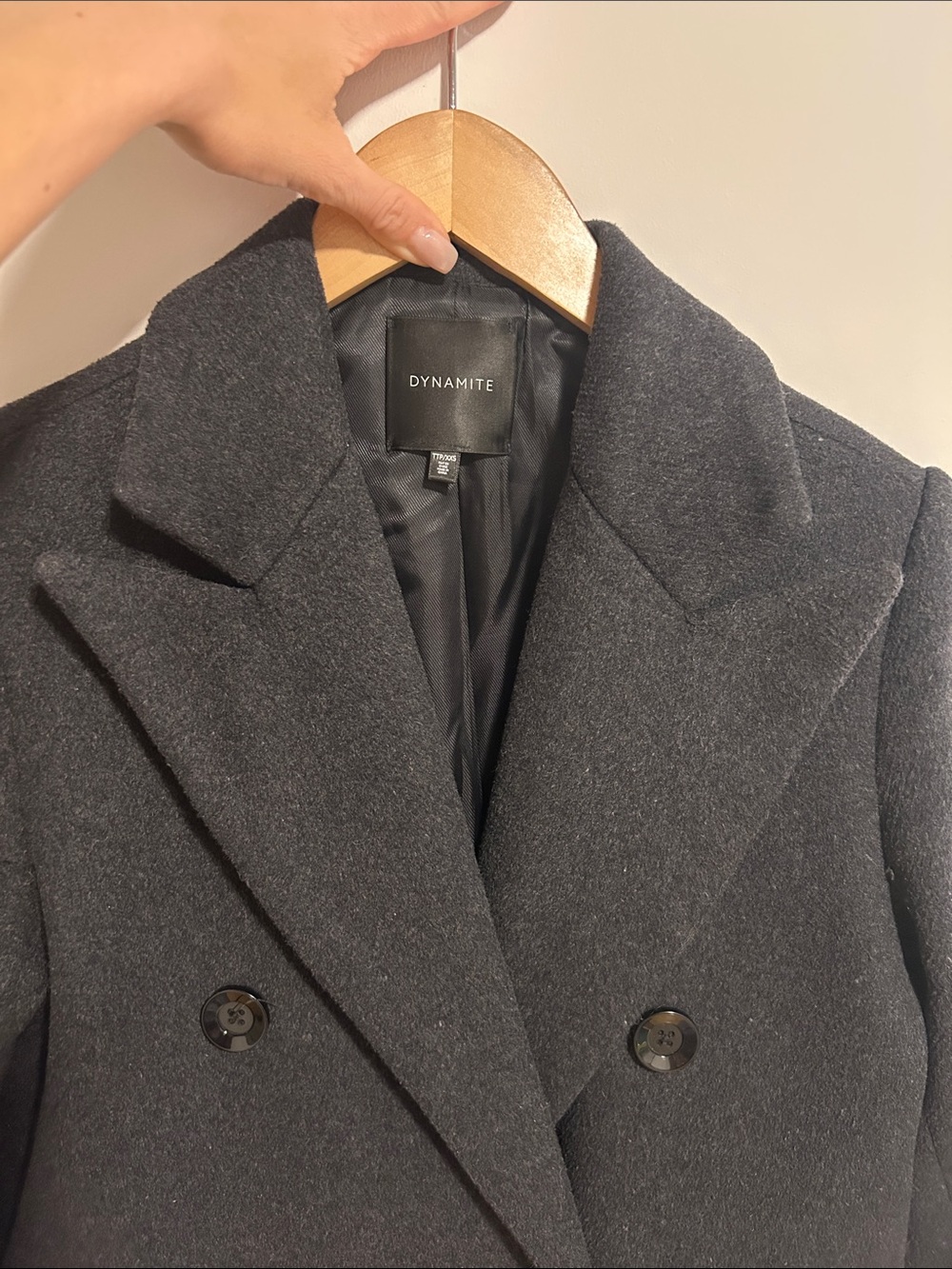 Dynamite Double Breasted Wool Coat - Picture 6 of 7
